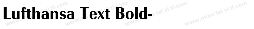 Lufthansa Text Bold字体转换
